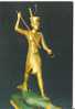 CP - GOLDEN STATUE OF KING TUT ANKH AMUN ON A BOAT - 312 - LE MUSEE EGYPTIEN - CAIRO - THE EGYPTIAN MUSEUM - CAIRO - - Oggetti D'arte