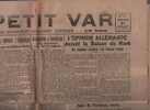 LE PETIT VAR 26/07/1922 - VILLES DU VAR - TOULON - DUNKERQUE - HYERES BESSE SUR ISSOLE DRAGUIGNAN ST RAPHAEL - Allgemeine Literatur