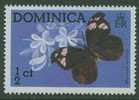 Dominica 1975 Mi 430 Yv 420 ** Myscelia Antholia : Brown Butterfly / Papillon / Vlinder - Dominique (1978-...)