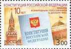 2003 RUSSIA 10th Anni Of Adoption Of Russian Federation Constitution 1V - Briefmarken