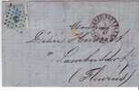 Lettre N°18 LP 064 De MOLENBEEK Vers LAMBUSART (FLEURUS) 5/11/67  ***TTB*** - 1865-1866 Profil Gauche