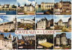 CHATEAUX DE VAL DE LOIRE..MULTIVUES 12 PLANS...BORDS CRANTES..EDIT.VALOIRE A BLOIS - Pays De La Loire