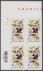 !a! USA Sc# 3650 MNH PLATEBLOCK (UL/S1111111) - John James Audubon - Ungebraucht