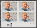 !a! USA Sc# 3659 MNH PLATEBLOCK (LR/V1111111) - Nash And Poems - Ungebraucht