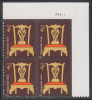 !a! USA Sc# 3755 MNH PLATEBLOCK (UR/P1111) - Chippendale Chair - Ungebraucht