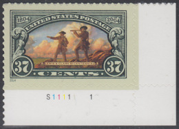 !a! USA Sc# 3854 MNH SINGLE From Lower Right Corner W/ Plate-# (LR/S11111-1) - Lewis & Clark Expedition - Ungebraucht