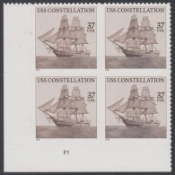 !a! USA Sc# 3869 MNH PLATEBLOCK (LL/P1/a) - USS Constallation - Neufs