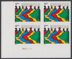 !a! USA Sc# 3881 MNH PLATEBLOCK (LL/P111111) - Kwanzaa - Neufs