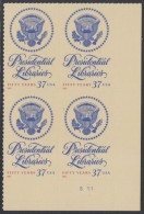 !a! USA Sc# 3930 MNH PLATEBLOCK (LR/S111/a) - Presidential Libraries - Ungebraucht