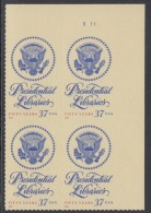 !a! USA Sc# 3930 MNH PLATEBLOCK (UR/S111/a) - Presidential Libraries - Ungebraucht