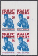 !a! USA Sc# 4020 MNH PLATEBLOCK (UR/V11) - Sugar Ray Robinson - Nuevos