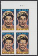 !a! USA Sc# 4120 MNH PLATEBLOCK (UR/P111111/a) - Ella Fitzgerald - Nuevos