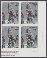 !a! USA Sc# B2 MNH PLATEBLOCK (LR/P1111/a) - Heroes - Ungebraucht