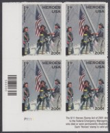 !a! USA Sc# B2 MNH PLATEBLOCK (LL/P1111/a) - Heroes - Nuevos