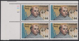 !a! USA Sc# C116 MNH PLATEBLOCK (UL/1111/a) - Fr. Junipero Serra - 3b. 1961-... Unused