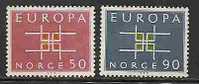 EUROPA-CEPT - NORWAY - 1963 - Yvert # 460/1 - VF UNUSED - 1963