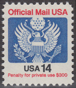 !a! USA Sc# O129A MNH SINGLE - Great Seal - Dienstmarken