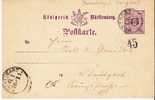 Wtb061/ WÜRTTEMBERG -  Donzdorf 1889 Auf GA-Karte 5 Pfenning - Entiers Postaux