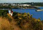 CPSM.   LE COQUET. PROMENADE SUR LA PRESQU´ILE DE KERMORVAN. - Le Conquet