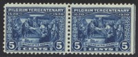 USA Mi.N° 257 ** Als  Paar, Linke Marke Rechts Geschnitten Mit Blauer Trennungslinie (Schnittlinie)  ; 1920 - Ungebraucht