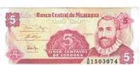 NICARAGUA,5 CENTAVOS 1991 KM#168 SC    DL-3206 - Nicaragua