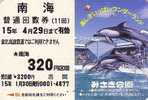 Carte Japon - ANIMAL - DAUPHIN ORQUE Ballon Spectacle / 320 - DOLPHIN ORCA SHOW Japan Card - DELPHIN - 37 - Delphine