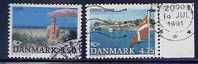 DENMARK - NORDEN 91 - FLAGS - Yvert # 1007/8  - VF USED - Usado