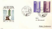 854 - TURCHIA - FDC Europa 1958 - (L) - 1958