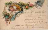 FAIRE PART NAISSANCE, Carte Gaufrée, (martin 1906) - Geboorte