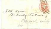 GBV102 / Rollerstempel 131 Auf One Penny-GA 1857 - Lettres & Documents