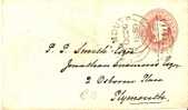 GBV108 / Falmouth-Plymouth 1858 One Penny-GA Mit Seidenfaden - Briefe U. Dokumente