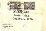 AUS211 / Frau Auf Muschel(Symbol)Paar Mit  Zwischensteg 1936, Oklahoma  USA - Lettres & Documents