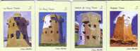 TOWERS & FORTRESSES ( Jersey Islands Set Of 4.cards) * Tower - Fortress - Fortification - Fort - Forteresse - Fortaleza - Cultural