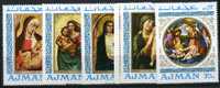 AJMAN 1968 ++  Celèbres MADONES   Michel 327/331 - Madonne