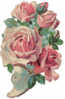 DECOUPI ROSES 12 X 7 Cm - DIE-CUT - Flowers