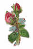 DECOUPI ROSE 2 X 4 Cm - DIE-CUT - Flowers