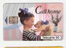 TELECARTE 50 U  , "Call Home "; Fillette Et Chien  ;1994 ; TB - Opérateurs Télécom