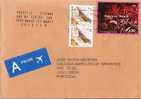 Belgique Cover To Portugal With Big Rose Stamp - Lettres & Documents