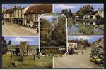 Mutiview Postcard Bell Hotel & Market Place With Bus Church & Graveyard Faringdon Berkshire - Ref A43 - Other & Unclassified