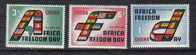 22 - GHANA 1960 , Libertà Serie N. 68/70  *** - Briefmarken