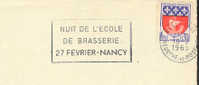 1965 France 54 Nancy    Bières  Birra Beer Sur Lettre - Bier