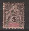 GUADELOUPE, Type Groupe , Yvert N° 34, 25 C Noir/rose , Ob , TB ; Cote 2,50 Euros - Other & Unclassified