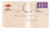 3802)lettera Con 2x1£ Aerea Da Catania A Palermo Il 7-6-1945 - Poststempel