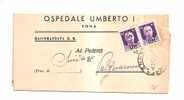 3809)lettera Con 2x50c Imperiale P.M. Da Enna A Valguarnera Il 9-2-1945 - Poststempel