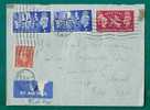 UK - 1951 FIRST DAY COVER - FESTIVAL OF BRITAIN Set - SG # 513 (x2) -514 + 503 On AIR MAIL COVER CRICKLEWOOD To NEW YORK - ....-1951 Vor Elizabeth II.