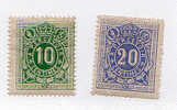 1870 Taxe, Chiffre Dans Un Double Ovale, N° TX 1 Et 2* Charnière   Cote 85E  SUPERBE Centrage Pour Le 20c - Stamps