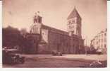 HAUTE GARONNE . SAINT GAUDENS . LA COLLEGIALE ET LA PLACE NATIONALE  ....AUTOS - Saint Gaudens