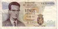 BELGIQUE   20 Francs  Daté Du 16-06-1964   Pick 138     ***** QUALITE  VF ***** - Autres & Non Classés