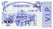 TICKET DE TRANSPORT - AUTOBUS - THAILANDE - V.I.P. - World