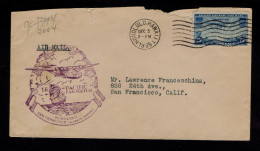 USA HONOLULU 5-12-1935 SAN FRANCISCO 6/12 FIRST FLIGTH As Old Epoch Sailling TRAN-PACIFIC F.A.M. ROUTE 14 Gc2004 - Otros (Mar)